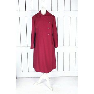 Vintage StyleCraft red wool full length over coat